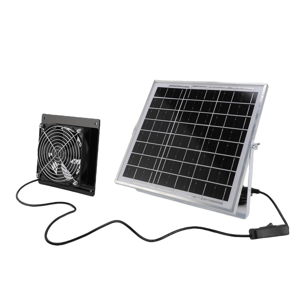 Solar Powered Exhaust Fan 8W Solar Panel and High Speed Ventilation Fan for Greenhouse Chicken Coop Shed Pet House