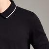Antonio Men's Silk Linen Cotton Blend Business Casual Long Sleeve Polo Shirt