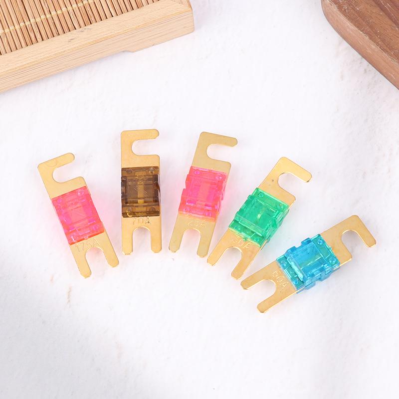 2 Stücke Vergoldete Bolzen Autosicherungen Mini Auto Audio Sicherung 20A 30A 40A 50A 60A 70A 80A 100A 120A 125A 150A 175A 200A 32V Auto Sicherung