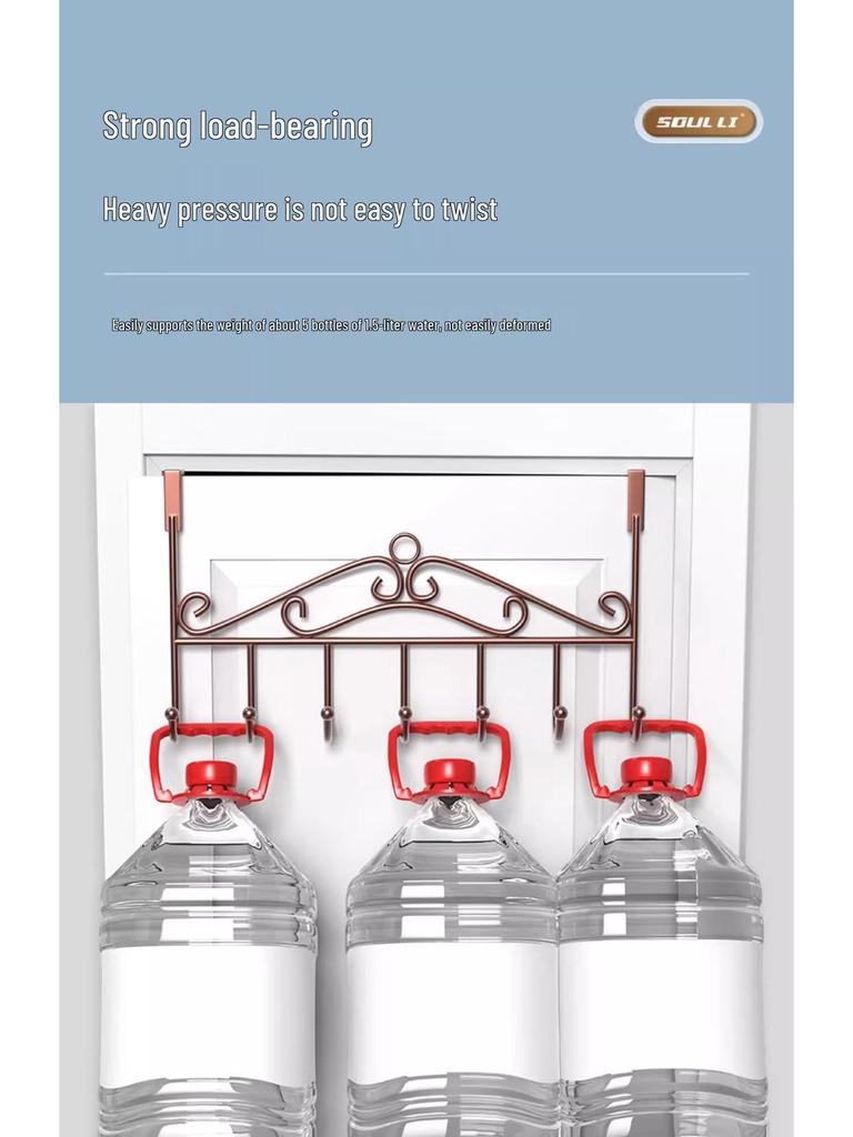 Over-the-Door No-Drill Coat Hook for Bathroom and Bedroom