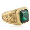 Jewelry Stainless Steel Dragon and Phoenix Ring Retro Trendy Female Personality Punk Titanium Steel Multi-color Gemstone Ring