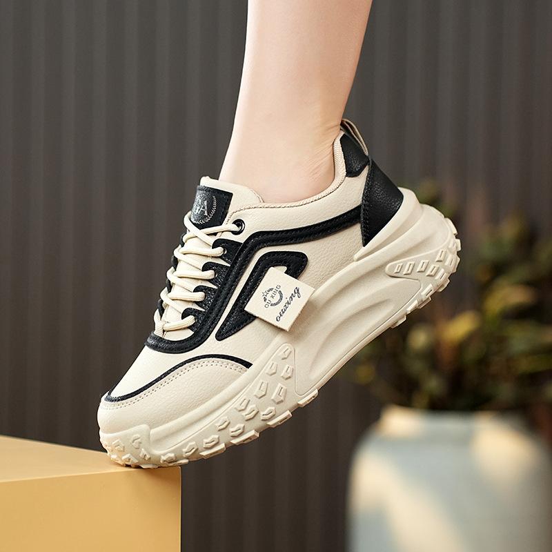 Women's Korean Dad Shoes - 2025 Spring Running & Casual Sneakers, Thick-Soled, Height-Boosting