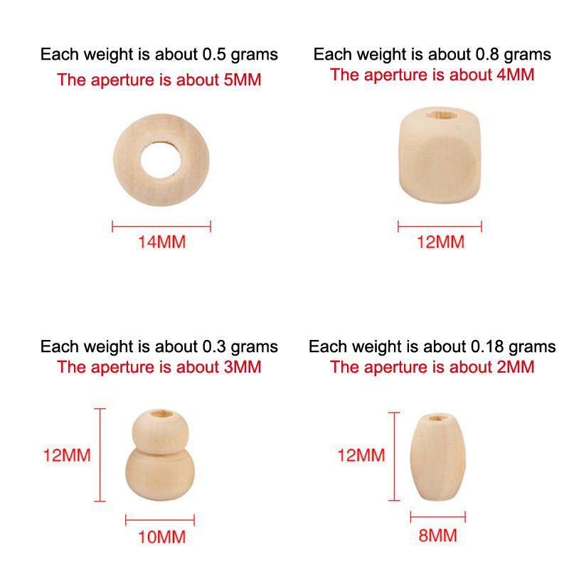 100Pcs Oval Natural Wooden Loose Spacer Beads For Diy Handmade Bracelet Necklace Jewelry Making Accessories Materials