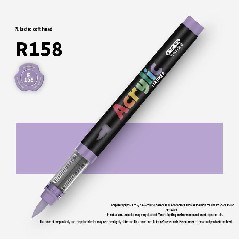 60-Color Soft Tip Liquid Ink Acrylic Marker Set for Primary School Art