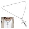 Men Stainless Steel Necklace Chain Exquisite Fashionable Pendant Necklace Accessory Gift
