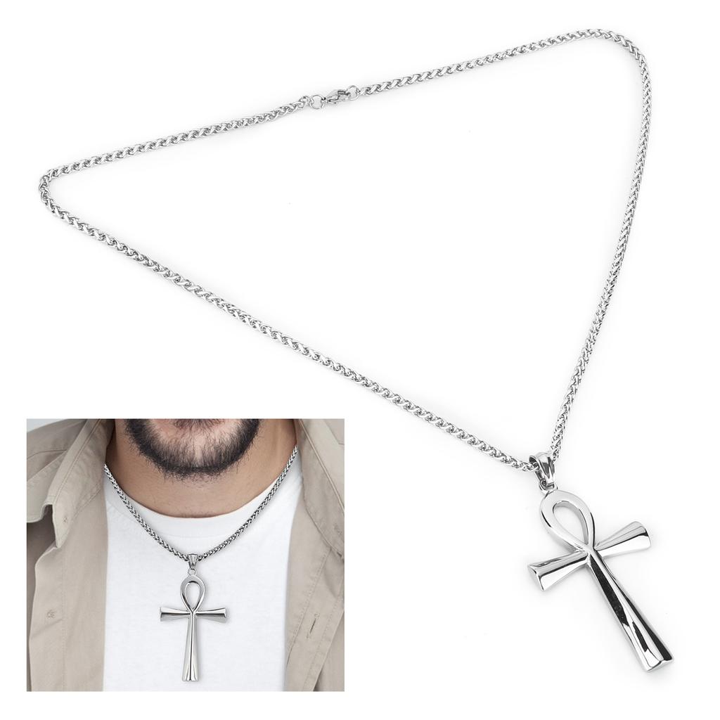 Men Stainless Steel Necklace Chain Exquisite Fashionable Pendant Necklace Accessory Gift