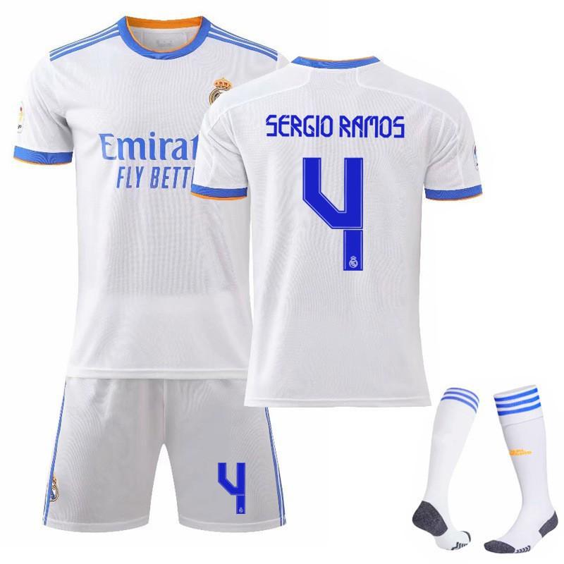 21-22 Home White 9 Benzema 10 Modric 7C Ronaldo Jersey 20 Vinicius Football
