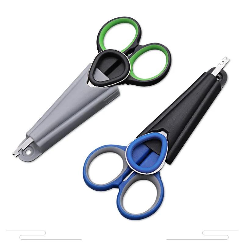 3 in 1 3PCS Stainless Steel Sharp Fishing Scissors Unhooker Multipurpose Fish Line Cutter Portable Hook Remover With Cover