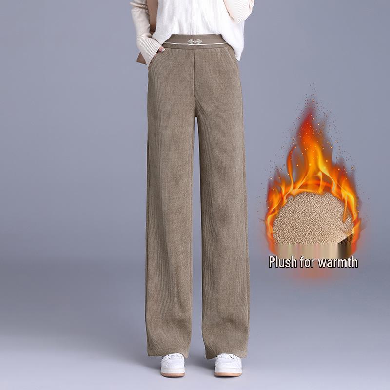 

Chenille High-Waisted Wide-Leg Velvet Corduroy Pants - Autumn/Winter 2026 Collection XL suitable for 115-125 kg