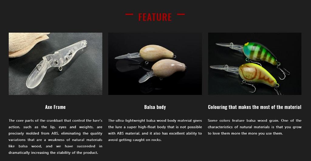 Jackall Geronimo Chico 44 Wood Floating Lure Wood Blue Gill (3060)