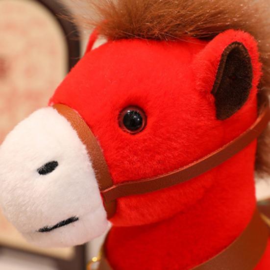 Zodiac Horse Theme Doll Good Luck 2026 Blessings PP Cotton Filling Doll Auspicious Horse Soft Toy Home Decor