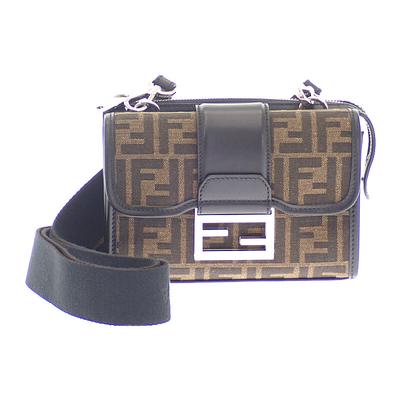 FENDI 7VA649ALWKF0L3T Shoulder Bag Brown/black Leather Women