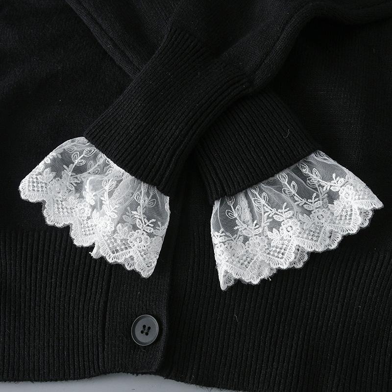 Fashional Detachable Fake Sleeves Spring Decorative Sleeves Lace Ruffles Elbow Detachable Sleeve Cuff Universal Fake Cuff