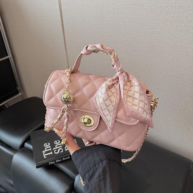 Small square bag summer handbag women's new high-end diamond chain shoulder messenger bag