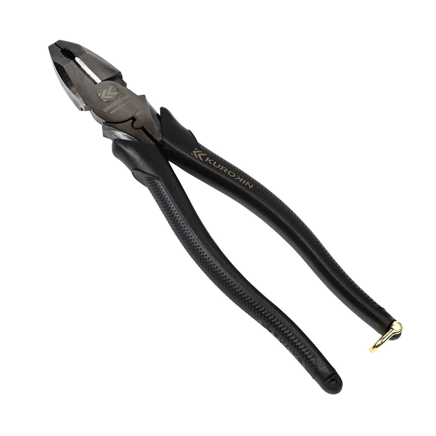 

Fujiya Tecopen Eccentric Power Pliers, Black Gold, 225mm, Diagonal Tip Cut, Eccentric, Lightweight, For Pulling Staples and Cutting Wire, 3000SP-225BG