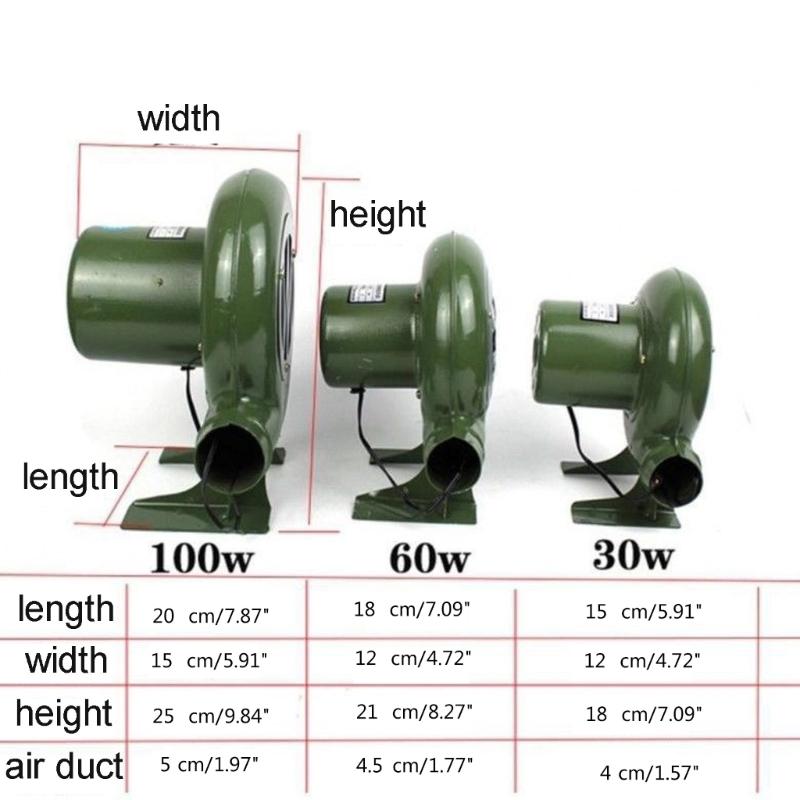 12V BBQ Fan Electric Blacksmith Forge Blower Grill Fans Charcoal Chimney Starter 12V Clips 30W/ 60W/ 100W