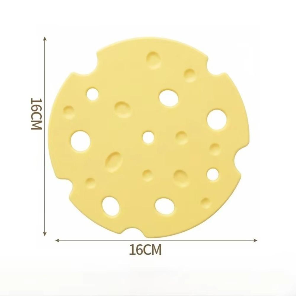 Silicone Coaster Mat Cheese Shape Heat Resistant Mat Cute Cup Mat Table Protection