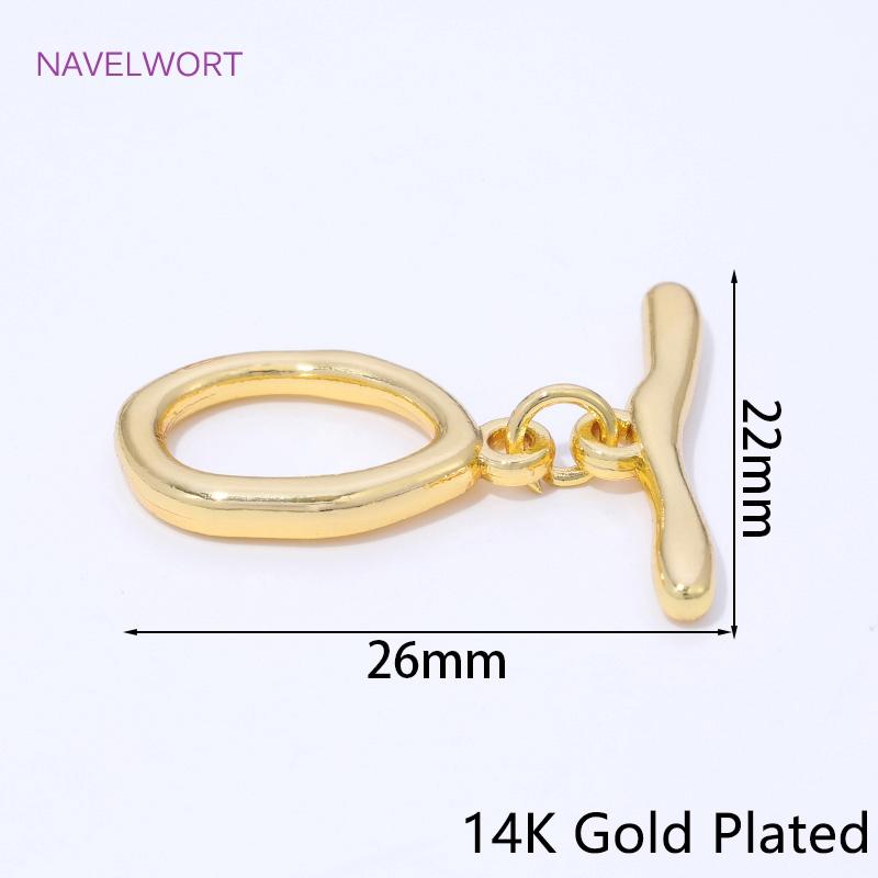 14K Gold Plated Oval Toggle Clasp For Bracelet Making Supplies,Clasp For Jewelry,Bracelet Connector Clasps,DIY Jewelry Crafts