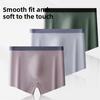 Large Size Men's Spring and Summer Thin Ice Silk Antibacterial No Trace Flat Angle Underwear