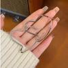 Irregular Silver Love Earrings Are Trendy, Cold Wind Stud Earrings, Ear Buckles, Exaggerated Temperament Earrings.