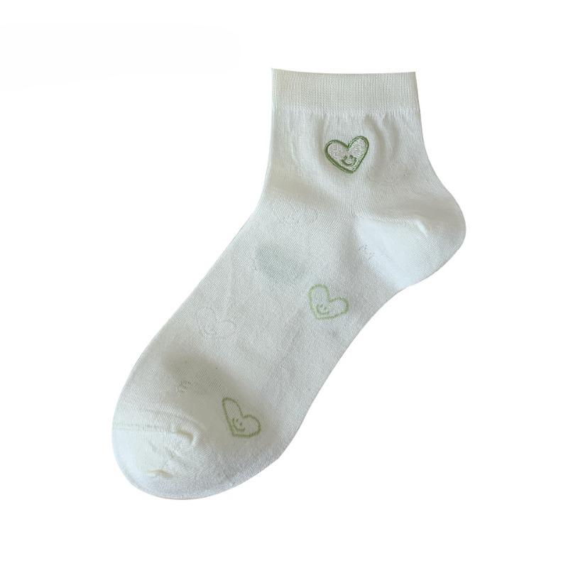 

Female Spring and Summer Thin Small Fresh and Comfortable Smiling Face Lace Breathable Hollow Boneless Socks 1 pair