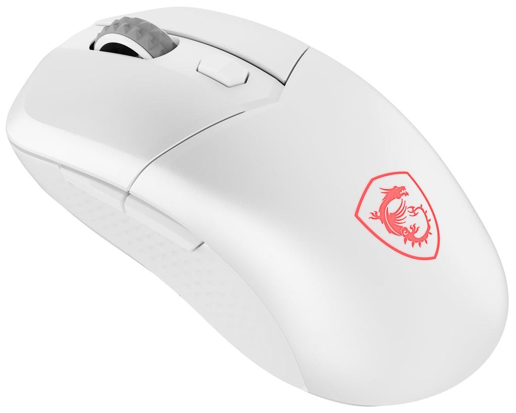MSI VERSA 300 W WHITE Wireless Gaming Mouse, Lightweight 60g, WiredWireless, Ambidextrous, MS0757