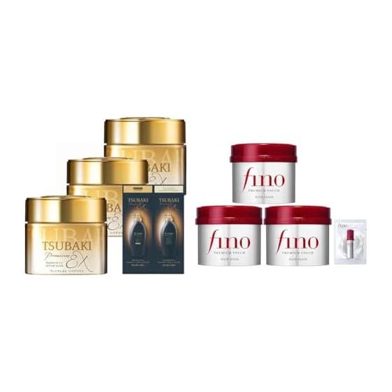 [Set purchase] [Bulk purchase] TSUBAKI () Premium Repair Mask Hair Pack 180g x 3 pieces + Bonus For damaged hair Salon Rinse Ion Repair Damage Shine