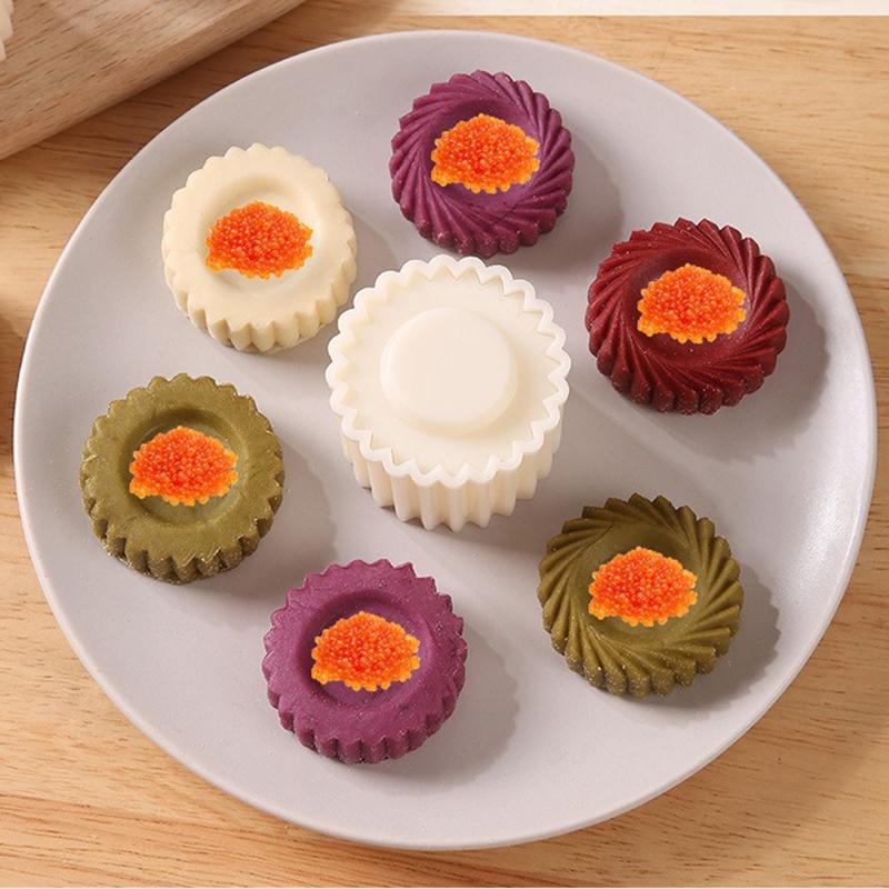 Abnehmbare 2-in-1 Gebäckform Stempel Mondkuchenform Gebäck Kuchen Dekoration Werkzeug Handdruck Heim DIY Party Backen Keksformen 1