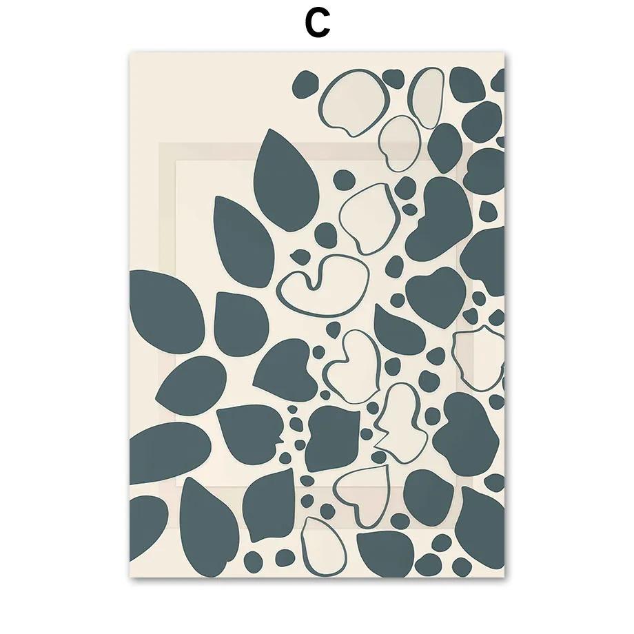 Nordische Retro Ästhetik Heimdekoration Wandkunst Blume Leinwand Ölgemälde