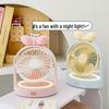 New Portable LED Desktop Fan: Lightweight, Rechargeable, Adjustable Three-Speed with Bow Design