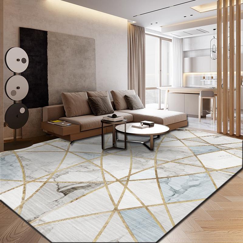 Modern Minimalist Non-Slip Area Rug Plush Living Room Carpet Sofa Mat Bedroom Floor Covering Home Decor Beautiful and Fashion