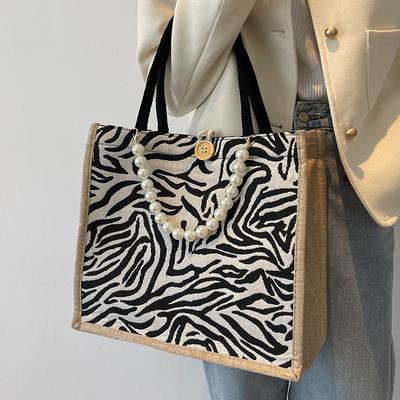 High End Large Capacity Portable Mother Bag Fashionable Korean Style Shoulder Bag Student Commuting Canvas Bag Trendy