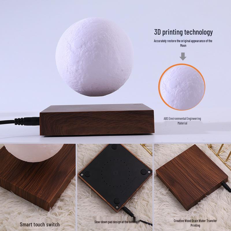 Handmade Magnetic Levitating Moon Globe Night Light - Creative Gift for Kids' Room