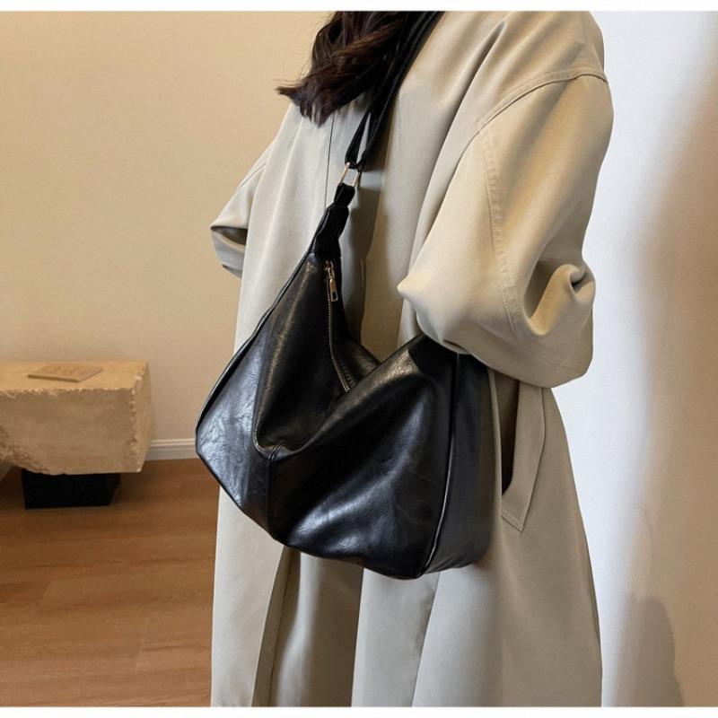 Retro messenger bag women's spring new trendy tote bag large-capacity shoulder bag