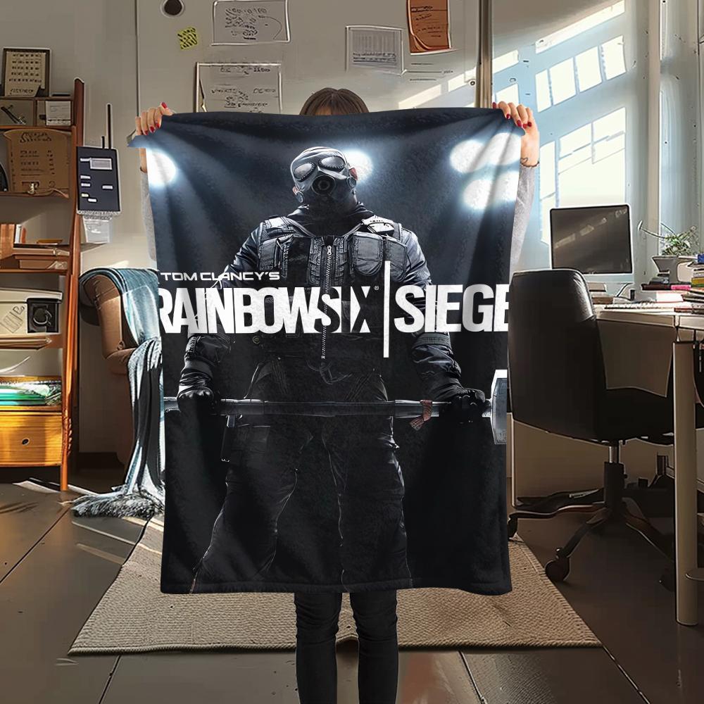 1PC Tom Clancy's Print Flannel Blanket, High quality Comfortable for All Seasons, Home Decor, Warmth and Comfort, Perfect for Christmas Gifts226