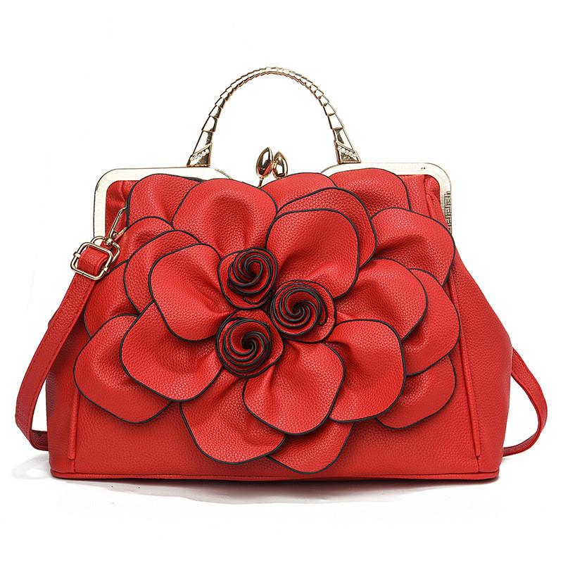 Elegant 2024 Fashion Floral Handbag For Brides Stylish Large Capacity Shoulder Bag
