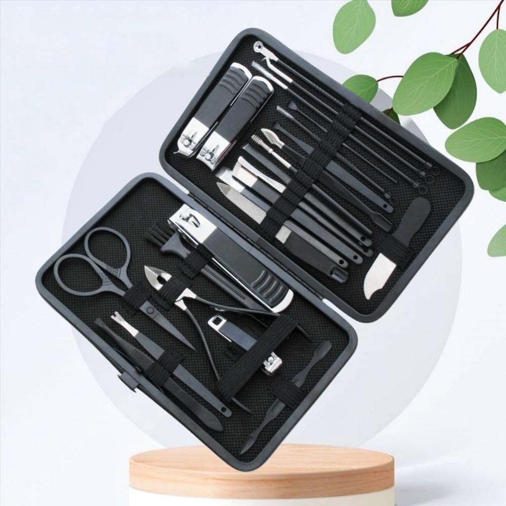 13/24pcs Anti-slip Design Stainless Steel Nail Clipper Set Sharp Pedicure Tool Kit  Facial Treatment
