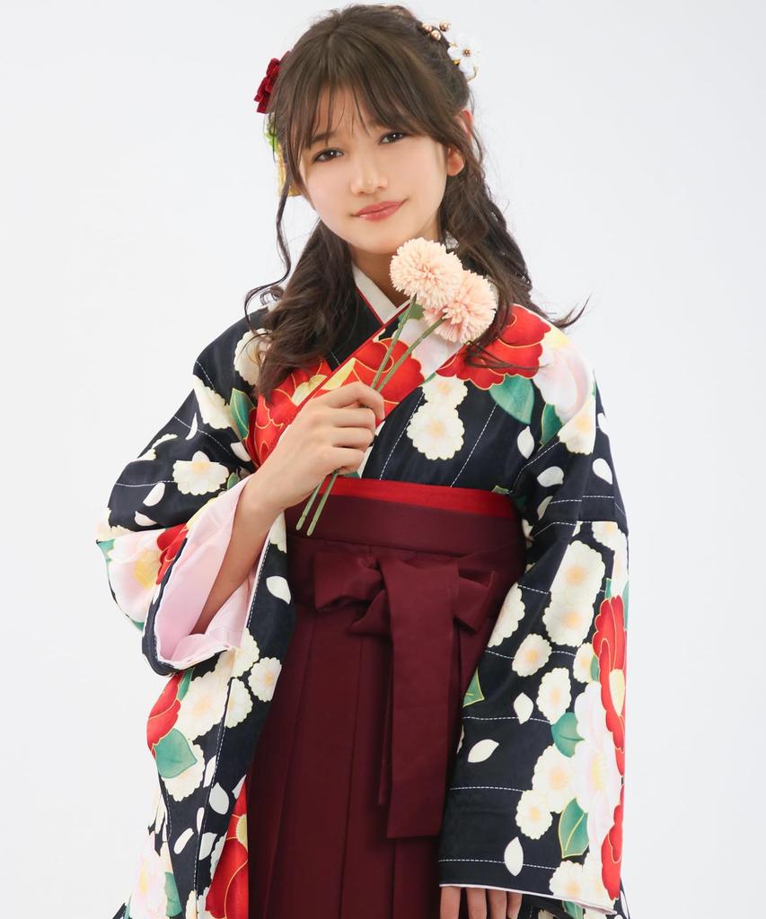 Graduation Ceremony Hakama Easy to 5 Piece Set Hakama Lower Waist for Elementary School Girls Roman [KYOETSU] Set, Dress, (Kimono, Hakama,