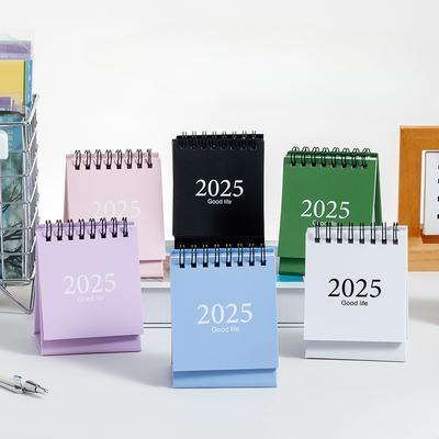 Mini Calendar for 2026-2026, Morandi Desktop Ornament, Creative Coil Calendar Plan Book