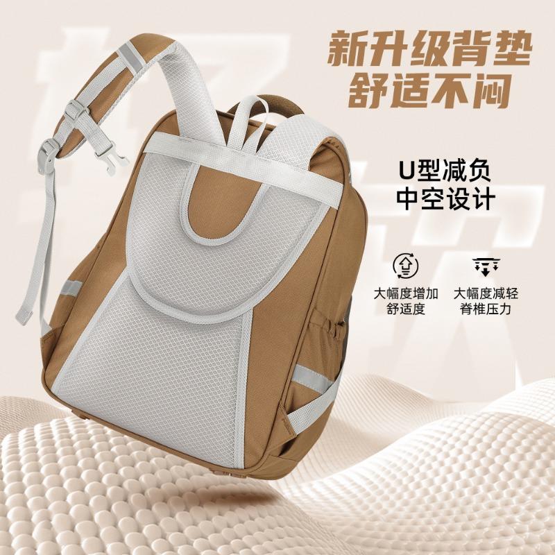 School bag new bag children's primary school students 1-6 backpack burden reduction backpack