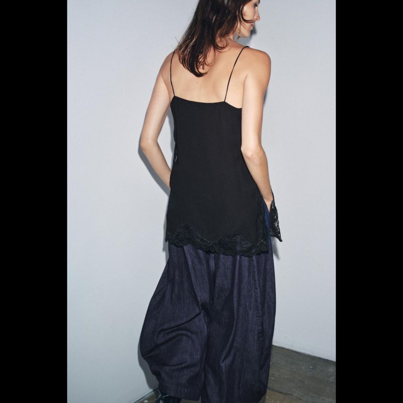 Za Export New Arrival Women's Clothing ZR Fashion Style Fashion All-Match Lace Intimates Style Tops 5107285