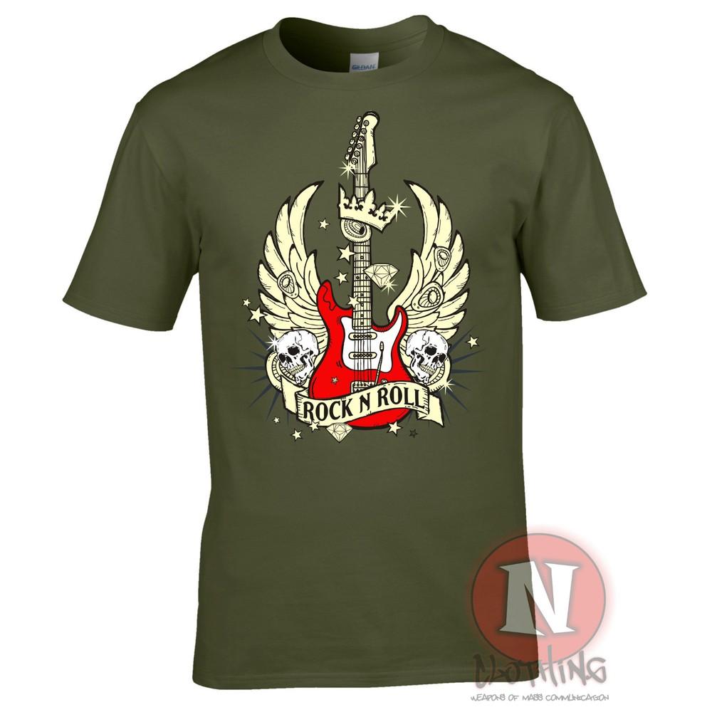 Guitar Wings TShirt Rock N Roll Band Music Hero Tour Festival Classic S