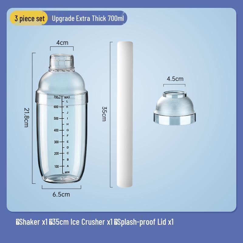 Shaker Manual Whipping Tool for Lemon and Milk Tea - Thickened Full Set for Home, Tea Shop, or Street Stall