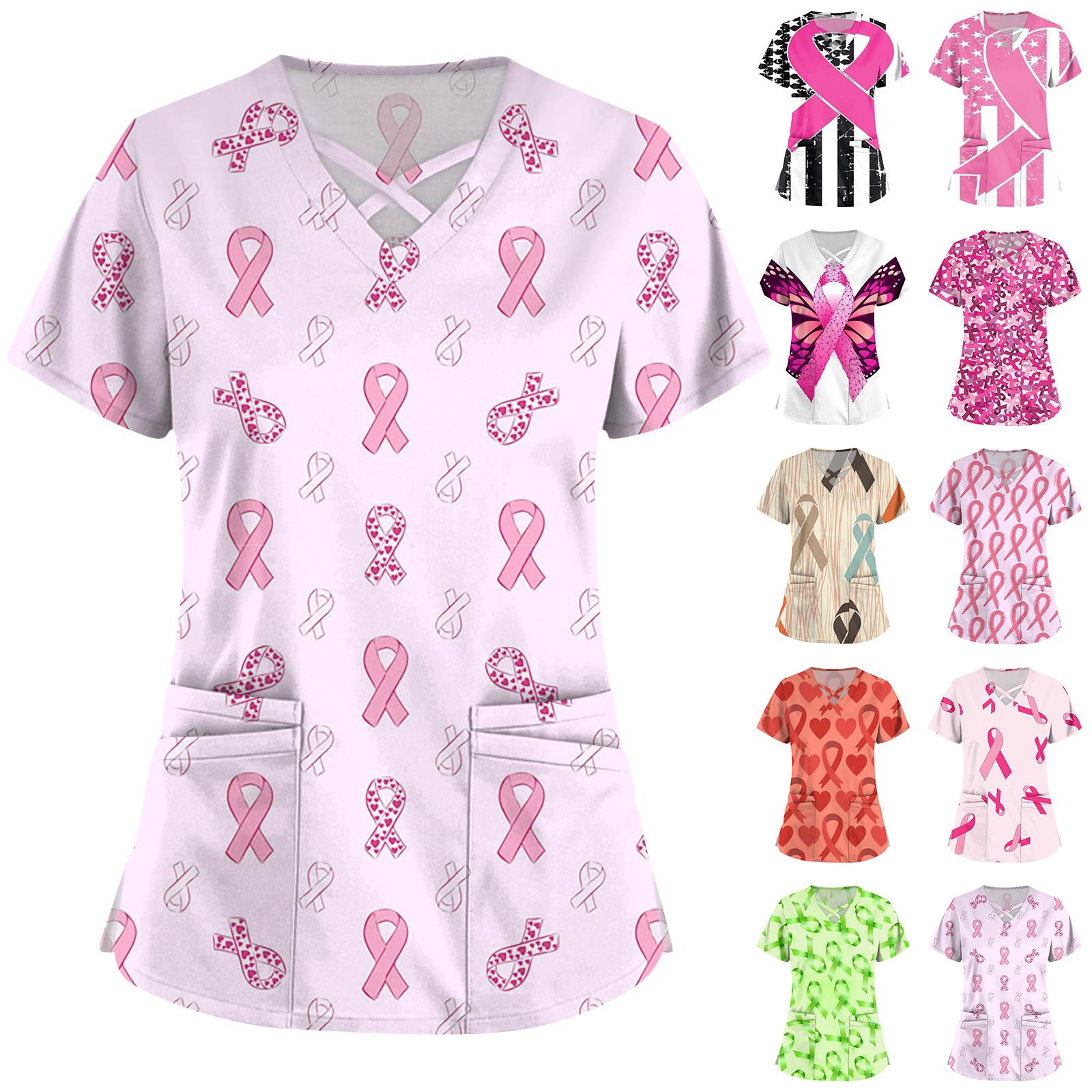 

Women s Fashion V-Neck Short Sleeve Overalls Double Layer Pocket Printed Tops Apparel XXXL зелений