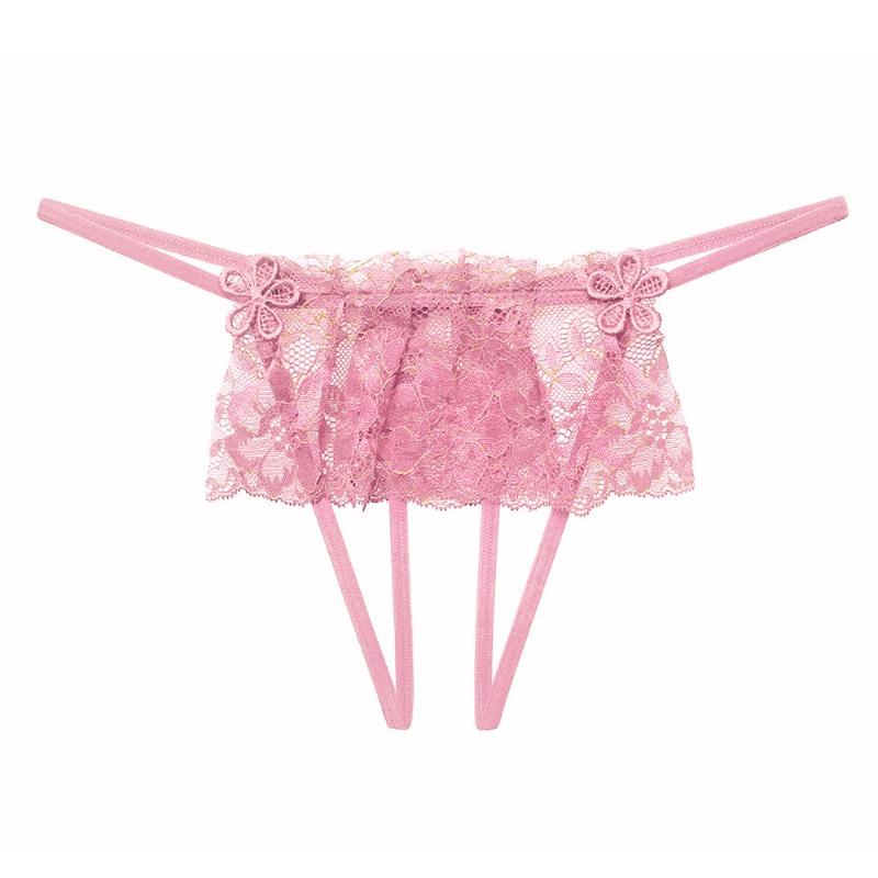 Sexy underwear panties open crotch free lace cover Muse vacuum temptation low waist perspective thong sexy