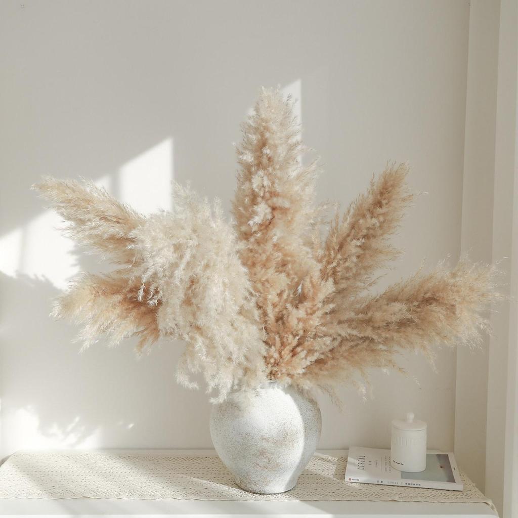 Natural Air-Dried Reed and Cattail Flower Bouquet for Floor Vase Decoration