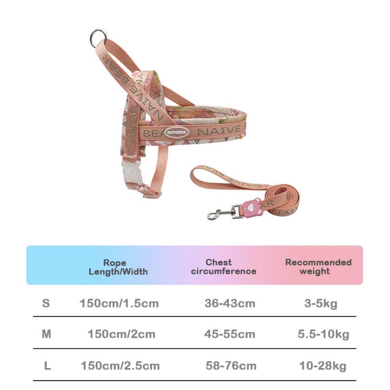 Saddle Design No Pull Dog Harness - Lightweight  Adjustable Leash for Small Medium Dogs Bichon Frise Corgi Walking