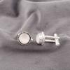 Natural Selenite Gemstone 925 Sterling Silver Handmade Cufflinks 0.51" For Gift CL-3-26