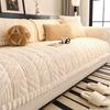 Thickened Sofa Cover Fabric Plush New Anti Slip and Cat Scratch Milk Oil Style Sofa Cushion Cover for Autumn and Winter Seasons