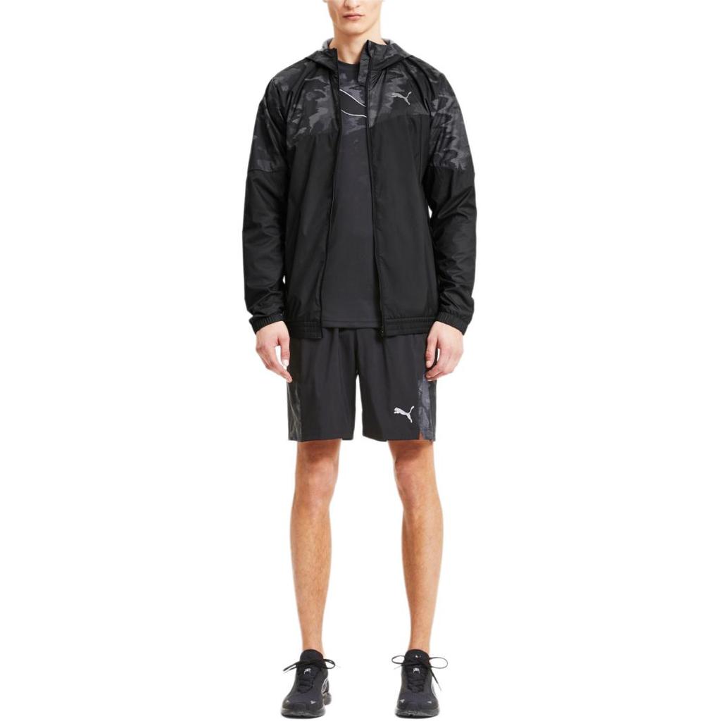 PUMA Camo Print Hooded Zip Jacket Men jackets Black 519377-05